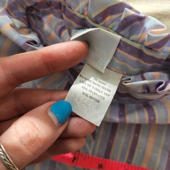 Vintage Mock Neck Striped Girls Shirt 4t - Picture 6 of 9